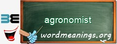 WordMeaning blackboard for agronomist